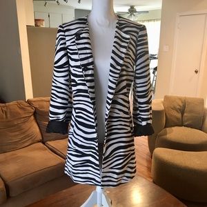Gorgeous tailored zebra print jacket.